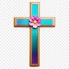 Cross Design with Ornate Details Image description of a cross with floral elements in high resolution, suitable for commercial use.