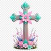Elegant Religious Symbol PNG A high-resolution transparent PNG image of a classic crucifix with intricate details.