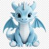 A high-resolution illustration of a mythical dragon in transparent PNG format.