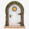 A small, high-resolution fairy door in a clear background PNG file.