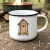 Tiny Doorway to Enchantment A small, intricately designed fairy door with a clear background, perfect for sublimation printing or DIY crafts.