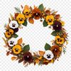 High-Resolution Floral Wreath Design A floral wreath designed with high-resolution graphics, suitable for commercial or personal use.