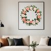 Transparent Wreath Clipart Image A floral wreath made from various colorful flowers with clear background.