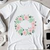 Floral wreath design with clear background, ideal for print projects and commercial use.