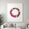 Beautiful High-Resolution Flower Garland A high-resolution floral wreath with clear background, suitable for sublimation printing or DIY projects.