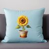Beautiful Single Sunflower in Clear Background A high-resolution PNG image of a single sunflower in a clear background, suitable for commercial and personal use.
