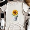 Bright Floral Design Element PNG A high-resolution PNG image of a bright yellow sunflower in full bloom, set against a clear transparent background.