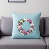 Customizable Wreath Template for Printing A floral wreath design made from a variety of flowers in high resolution, suitable for commercial or personal use.