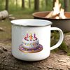 Colorful Birthday Cake Decorations A colorful birthday cake with candles and decorations on top, suitable for print or digital use.