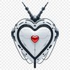 A transparent PNG heart with a clear background, suitable for commercial or personal use in various designs.