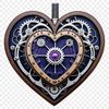 A simple, transparent heart icon with a clear background, suitable for various designs and creative projects.