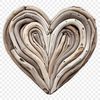 A transparent PNG image of a simple love heart on a clear background.