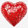 A high-resolution transparent PNG image of a stylized heart, ideal for digital and print projects.