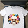 A detailed illustration of a skull with intricate details suitable for commercial use and print.