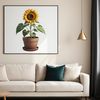 A large, high-resolution sunflower in a transparent PNG format with a clear background, ideal for commercial or personal use.