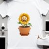 Sunny Bloom A high-resolution image of a single large sunflower in a clear background.