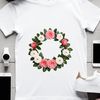 High-Res Flower Wreath Design Template A large, high-resolution floral wreath with a clear background, ideal for digital print and sublimation.