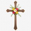 Close-Up Crucifix Image A close-up image of a transparent crucifix with a clear background.