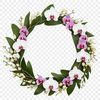 Clear Background PNG Wreath Image A floral arrangement in the shape of a wreath with clear background.