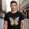 Beautiful Butterfly Illustration PNG A high-resolution image of a colorful butterfly with a transparent background, suitable for sublimation and commercial use.