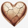 A clear PNG image of a stylized heart with a transparent background, suitable for various creative uses.