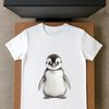 Baby Penguin Silhouette with Clear Background A high-resolution PNG image of a cute baby penguin with a clear background.