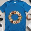 Delicate Flower Garland for Digital Design A floral wreath made from various flowers and greenery, suitable for sublimation printing.