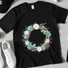 Beautiful Rose Wreath Design A floral rose wreath with a clear background, suitable for sublimation printing or DIY crafts.