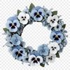 Floral Wreath Graphic PNG Image A high-resolution transparent floral wreath with clear background, suitable for print or digital use.