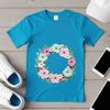 Clear Background Flower Arrangement A decorative floral wreath with flowers arranged in a circular pattern.