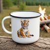 Stunning Tiger Illustration for Commercial Projects A detailed illustration of a big cat tiger in a free, downloadable format suitable for commercial use or personal projects.