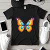 Vibrant Butterfly on Transparent Background A high-resolution image of a colorful insect with wings spread wide against a transparent background.