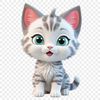 Whiskered Friend PNG Image A transparent png file featuring a cute, adorable kitten suitable for commercial or personal use.