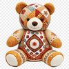 High-Res Plush Toy Design A high-resolution teddy bear illustration with a clear background, suitable for commercial or personal use.