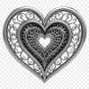 A simple, transparent PNG heart with a clear background.