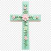 Simple Religious Icon PNG A transparent PNG image of a simple crucifix symbol.