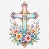 Clear Transparent Cross PNG Image A transparent PNG image of a Crucifix icon with a clear background, suitable for sublimation printing.