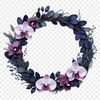 High-Res Wreath Clip Art Free A high-resolution floral wreath designed with clear background for commercial or personal use as a free download.