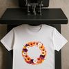 Beautiful Floral Wreath PNG for Print A floral wreath with clear background, ideal for sublimation printing or web design.