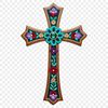 A transparent PNG image of a plain crucifix on a clear background.