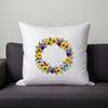 Colorful Floral Garland Image A floral wreath made up of colorful flowers on a transparent background.