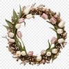 Beautiful Transparent Flower Border A transparent floral wreath design in high resolution PNG format.