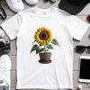 High-Quality Flower PNG Image A large, high-resolution image of a sunflower in full bloom, standing tall on a clear background.