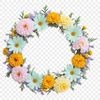 High-Quality PNG Flower Wreath Image A high-resolution floral wreath design suitable for sublimation and commercial use.