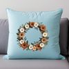 Colorful Flower Garland A high-resolution floral wreath made up of colorful flowers in a circular pattern against a clear transparent background.