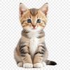 Whiskers and Cuteness Abound A clear and sharp digital illustration of a small domestic cat in a cartoon style.