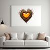Stylized Heart Graphic PNG A transparent graphic illustration of a stylized heart with a clear background.