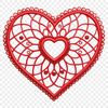 Stylized Heart Image PNG File A high-resolution transparent PNG image of a stylized love heart icon.