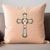 Religious Cross Image in High Definition A high resolution transparent image of a traditional Christian crucifix on a clear background.