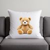 Cute Teddy Bear Design A high-resolution digital illustration of a cute teddy bear with a transparent background.